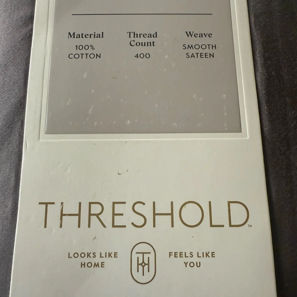 Threshold Gray Sateen Sheet XL Twin